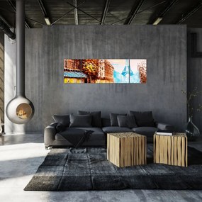 Obraz - Deszczowa pogoda i wieża Eiffla (170x50 cm)