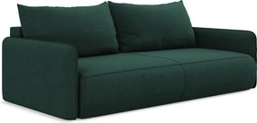 Kanapa 3-osobowa z funkcją spania - z tkaniny strukturalnej - butelkowa zieleń - NANEA