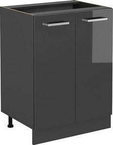 Szafki kuchenne antracyt wysoki połysk 60x46x81.6 r-line