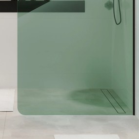 Ścianka prysznicowa WALK IN FIX zielona 8 mm MOLIS NATURE Green Round MASSI I Różne rozmiary : Kolor profili kabiny - złoty, Szerokość ścianki - 90 cm , Typ montażu - WALK in FIX (Do ściany)