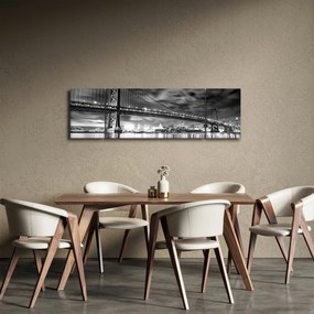 Obraz - Most Benjamina Franklina, Filadelfia, czarno  -biały (170x50 cm)