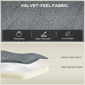 HOMCOM Modułowa narożna sofa, sofa w kształcie U z szerokimi i głębokimi siedziskami, 2 pufy, ciemnoszara | Aosom PL