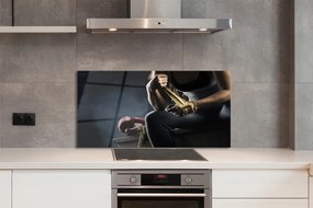 Szkło do Kuchni na Ścianę Determinacja w Rękawicach Bokserskich