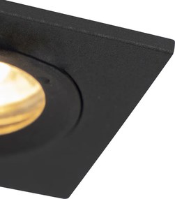 Inteligentny reflektor wpuszczany czarny kwadratowy IP44 z Wifi GU10 - Xena