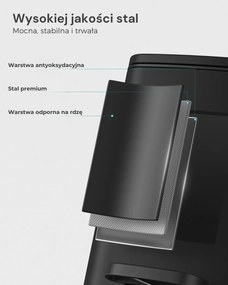Kosz na śmieci do łazienki NORD, 6 l, czarny SongmicsHome