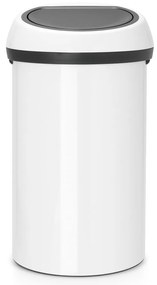 Biały stalowy kosz na śmieci otwierany na dotyk 60 l Touch Bin – Brabantia