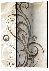 Parawan dwustronny Tła i desenie 135x172 cm 3-częściowy biały ARTGEIST B
