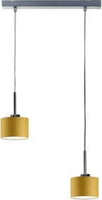 Lampa wisząca z okrągłymi kloszami na srebrnym stelażu - G4-A46
