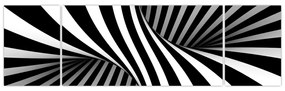 Abstrakcyjny obraz z paskami zebry (170x50 cm)