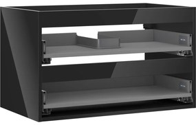 Mexen Box-A korpus szafki podumywalkowej 80 cm, 2 szuflady, czarny połysk - 91AX0-0800-470-2-70