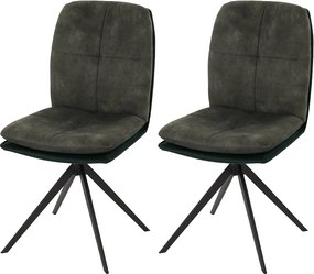 Krzesło do jadalni MCW-M68 (zestaw 2 szt.),  zielone