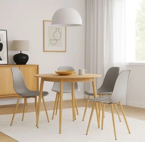 Szare minimalistyczne krzesło metalowe S0-D59