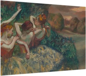 Obraz na szkle - Edgar Degas, Four Dancers, reprodukcje (70x50 cm)