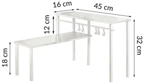 Narożna półka kuchenna, 2 poziomy