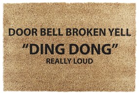 Wycieraczka z włókna kokosowego 40x60 cm Yell Ding Dong – Artsy Doormats