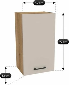 Zestaw Mebli Kuchennych MODERN 170 cm Dąb Evoke/Kaszmir Nowoczesny