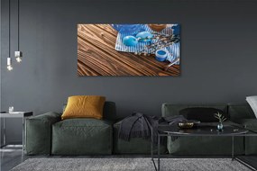 Zdjęcie na płótnie Jajka, Farba i Bazie na Deskach