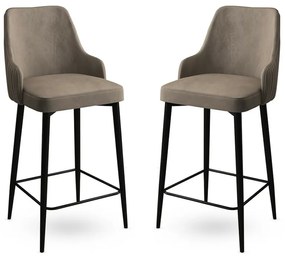Zestaw krzeseł barowych Enox Cappuccino and Black, 2 szt., 2 szt.