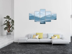 Obraz - Góry oczami grafika (125x70 cm)