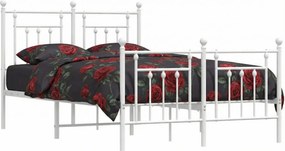 Białe metalowe łóżko industrialne 120x200 cm H4-K86