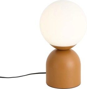 Lampa stołowa Hotel Chic pomarańczowa z opalowym szkłem - Pallon Trend