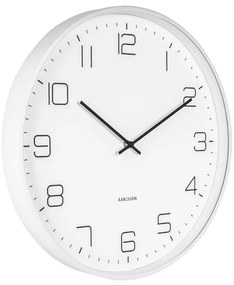 Biały zegar ścienny Karlsson Lofty, ø 40 cm