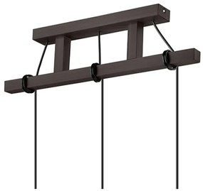 Czarna lampa wisząca Leon – LAMKUR