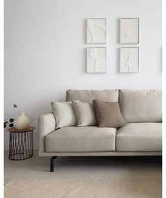 Beżowa sofa z tkaniny szenilowej 214 cm Galene – Kave Home