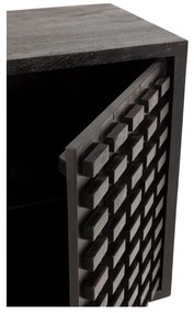 Czarna komoda z litego drewna mango 200x80x40 cm Inaya – MOME