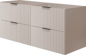 Szafka pod umywalkę, Kaszmir, 120 ( 2 x 60) x 57 x 46 cm, uchwyt czarny, bez blatu