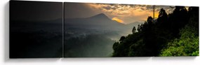 Obraz - zielony górski krajobraz (170x50 cm)