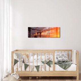 Obraz - Plac budowy (z zegarem) (90x30 cm)