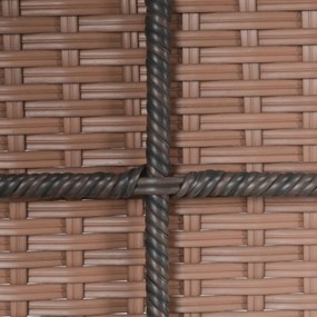 Fotel krzesło bujane ogrodowe rattan brązowe outsunny