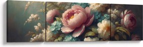 Obraz - Martwa natura z kwiatami - obraz (170x50 cm)