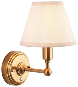 Endon 114830 - LED Ściemn. akumulatorowa naścienna lampa BURLEY LED/1,5W/5V mosiądz/kremowy