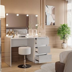 Toaletka biały wysoki połysk 120x60x78.6 marla