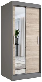 Szafa przesuwna w kolorze antracyt + dąb sonoma G3-A54