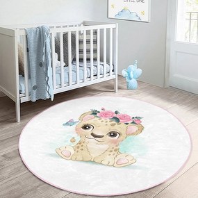 Biały dywan dziecięcy ø 100 cm Comfort – Mila Home