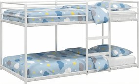 Białe młodzieżowe łóżko piętrowe 90 x 200 cm A5-G12