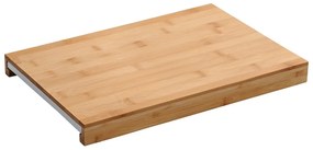 Kesper 58352 Deska do krojenia z tacką, biała, 38x 25 x 3,5 cm