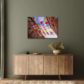 Obraz kolorowych parasoli (70x50 cm)