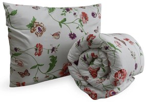 Zestaw całorocznej kołdry 140x200 cm z włókna silikonowego z poduszką 70x90 cm MEADOW FLOWERS