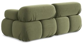 Jasnozielona aksamitna sofa modułowa 190 cm Lokua – Makamii