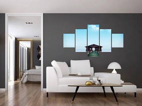 Obraz domu nad morzem (125x70 cm)