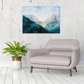 Obraz - Rysunek gór (70x50 cm)