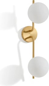 Kinkiet w biało-złotym kolorze Brisia – Kave Home