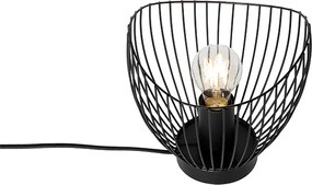 Nowoczesna lampa stołowa czarna 20 cm - Pua