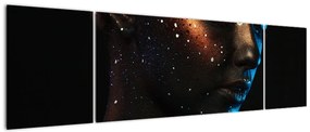 Błyszczący obraz kobiety (170x50 cm)
