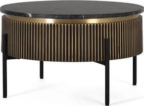 Stoliki kawowe marmurowe 70 cm, styl klasyczny i nowoczesny - 42x70x70