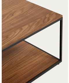 Stolik z blatem w dekorze orzecha w ciemnym naturalnym kolorze 60x110 cm Yoana – Kave Home